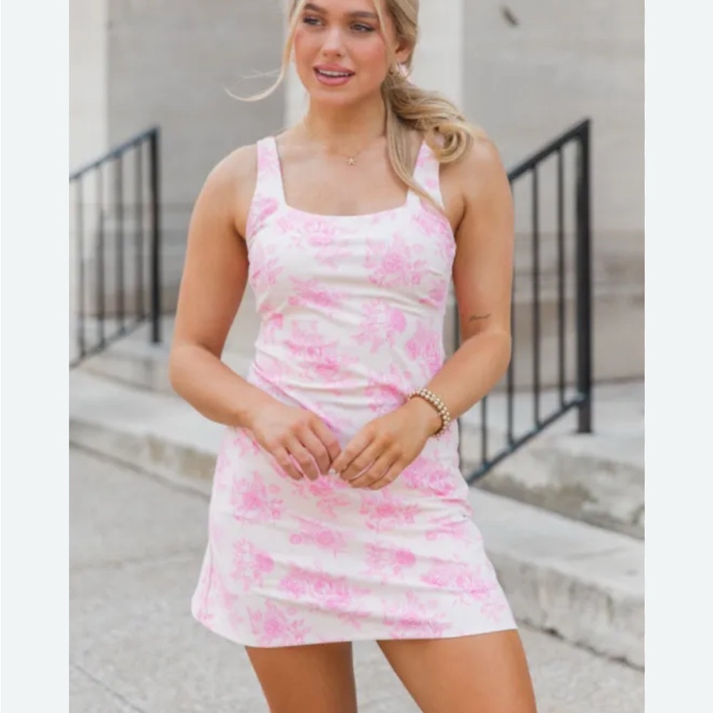 Pink Lily Pink Floral Dress